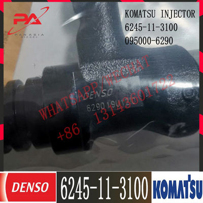6245-11-3100 เครื่องยนต์ดีเซล Komatsu SAA6D170E-5 PC1250-8 หัวฉีดน้ำมันเชื้อเพลิง 6245-11-3100 095000-6290
