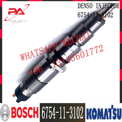 6745-11-3102 Komatsu PC300-8 รถขุดดีเซล SAA6D114E-3 เครื่องยนต์หัวฉีดน้ำมันเชื้อเพลิง 6745-11-3100 6745-11-3102