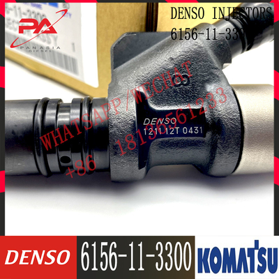 6D125 เครื่องยนต์หัวฉีดน้ำมันเชื้อเพลิง 6156-11-3300 095000-1211 สำหรับรถขุด Denso Komatsu